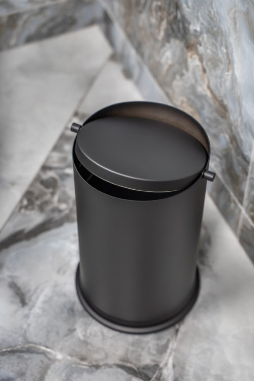 Ведро для мусора с вращающейся крышкой Black