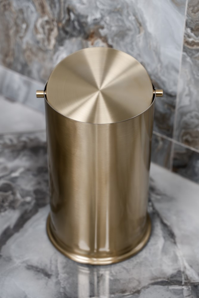 Ведро для мусора с вращающейся крышкой Matt Gold