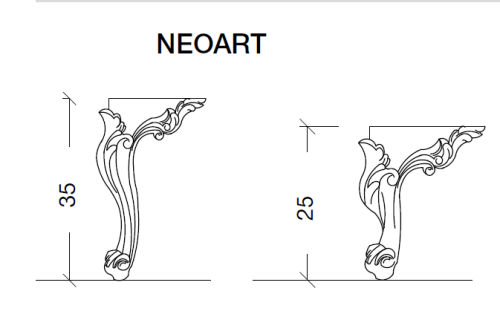 Ножки NeoArt бронза, короткие (пара)