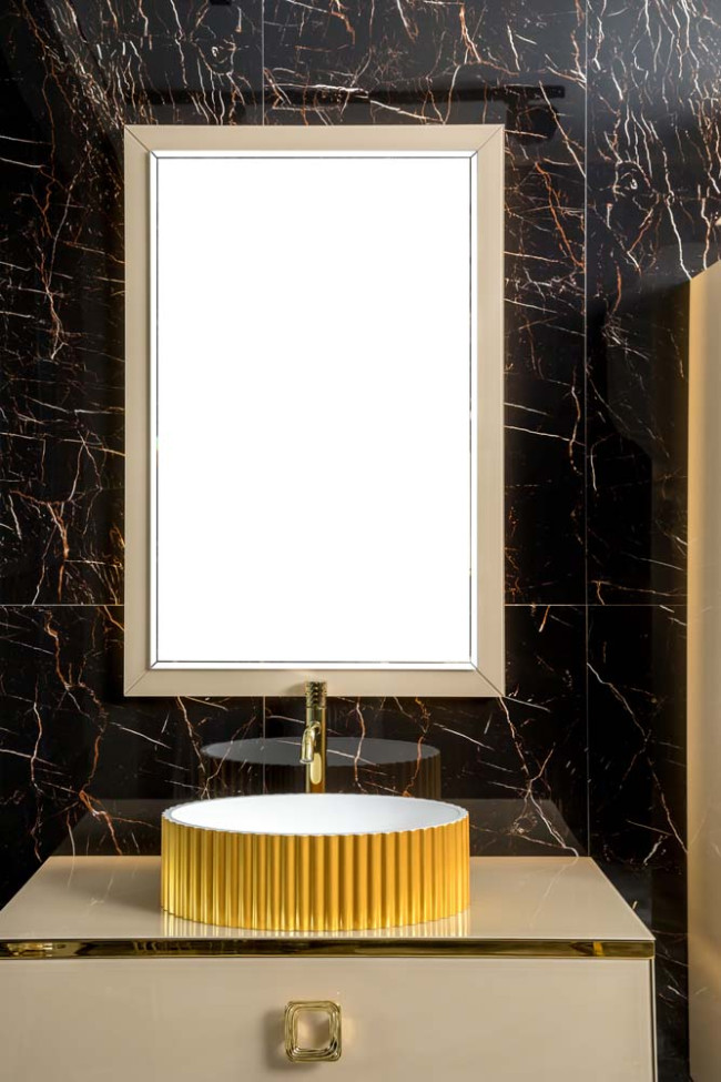 Зеркало Dolce Светлое золото 105x70см