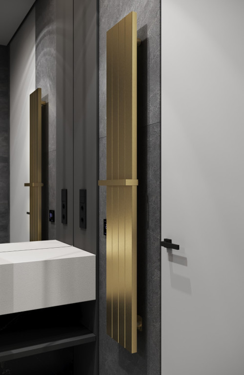 Полотенцесушитель электрический FLAT MATT GOLD