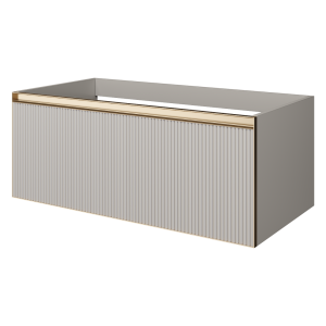 QUATRO 1 100CM тумба рифл CASHMERE FUGA профиль MATT GOLD