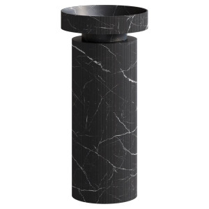 Раковина накладная рифленая с пьедесталом SOLE Corian 400*130 NM