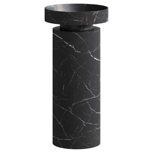 Раковина накладная рифленая с пьедесталом SOLE Corian 400*130 NM