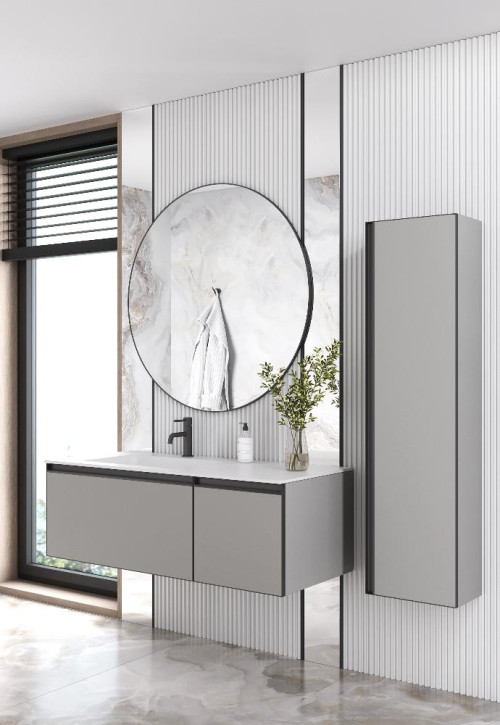 Комплект QUATRO M2-120 тумба LUNA с подсв.+раковина моноблок WHITE