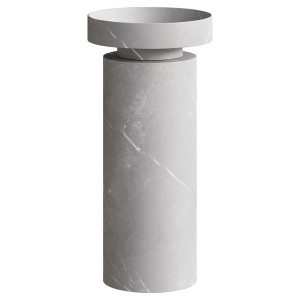Раковина накладная SOLE Corian 400*130 Amani Grigio + Пьедестал для раковины Corian 300*720 Grey