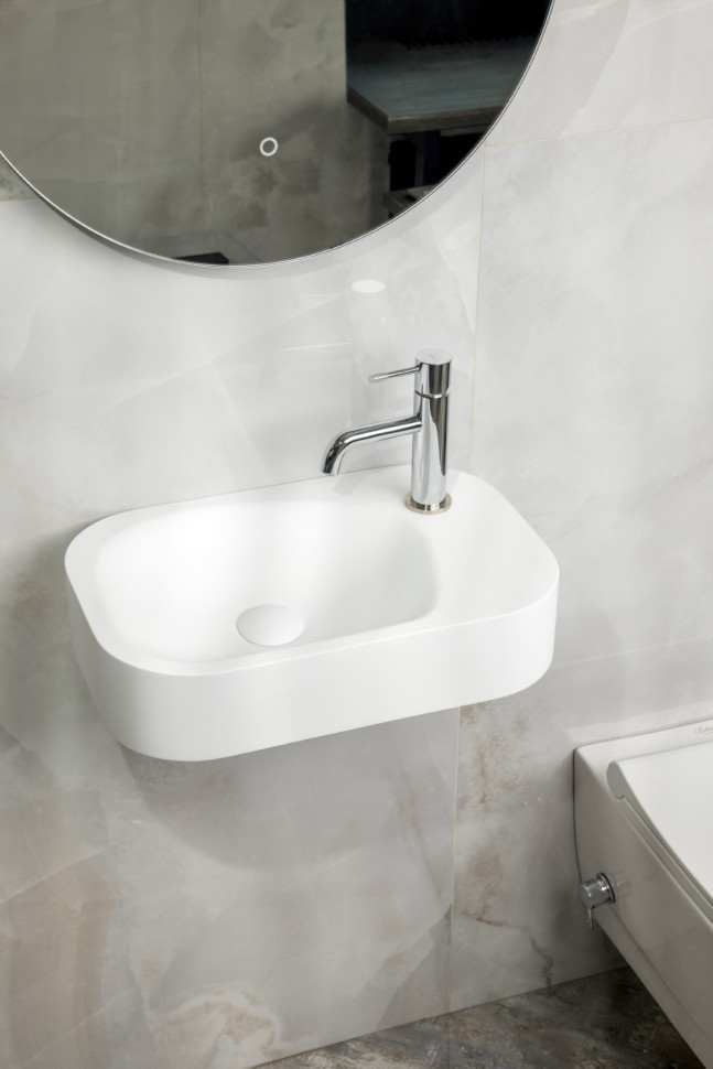 Раковина накладная COLIBRI Corian 480*320*100 Matt White