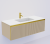 QUATRO 1 120CM тумба рифл DAPHNE профиль MATT GOLD + внутр. подсв.