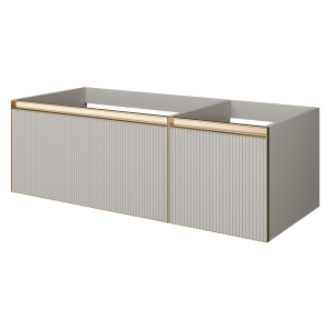 QUATRO 2 120см (80+40) тумба рифл CASHMERE FUGA профиль MATT GOLD
