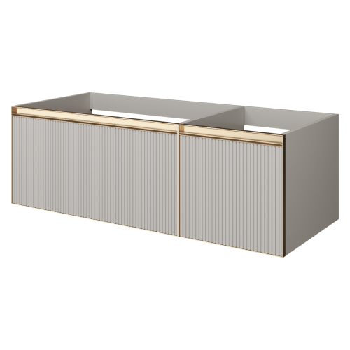 QUATRO 2 120см (80+40) тумба рифл CASHMERE FUGA профиль MATT GOLD