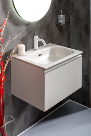 Тумба без раковины Vallessi 60*46см WHITE, 1 полка