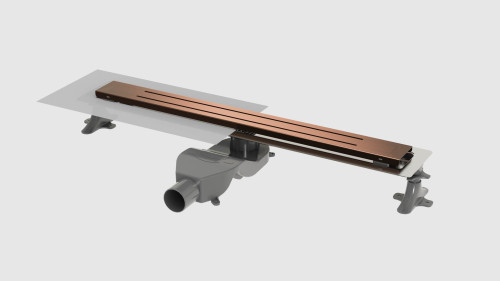 Душевой лоток Premium Trendy 60см , нерж.сталь COPPER BRUSHED