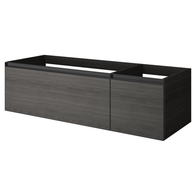 QUATRO 2 140см (100+40) тумба OAK ANTHRACITE профиль ANTHRACITE