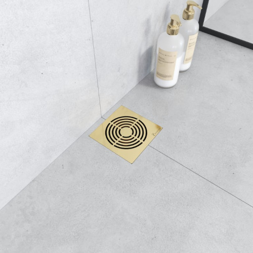 Душевой трап SMART DESIGN 15x15 cm , нерж.сталь ЗОЛОТО