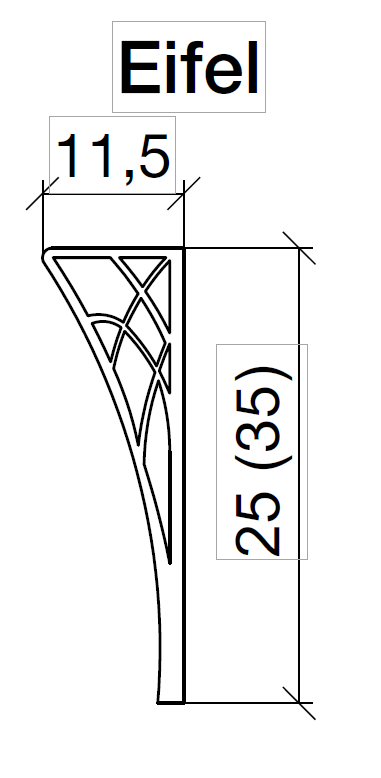 Ножки Eifel золото, h35 (пара)
