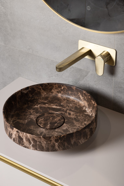 Раковина накладная SOLE Corian 400*130 Emprador