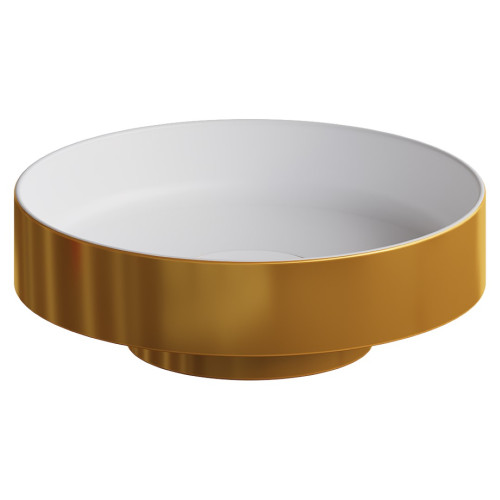 Раковина накладная SOLE Corian 400*130 золото