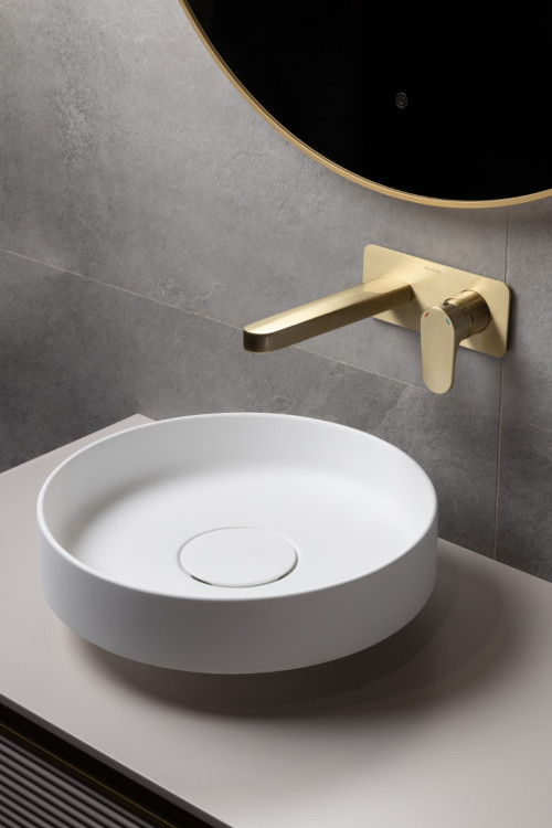 Раковина накладная SOLE Corian 400*130 белый