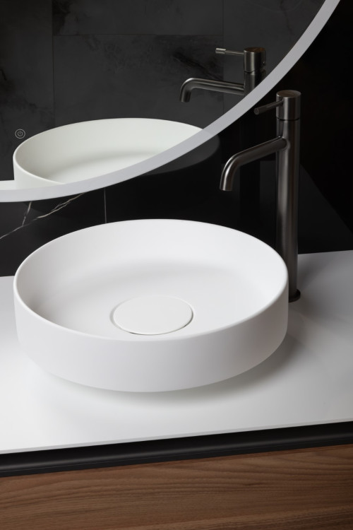 Раковина накладная SOLE Corian 400*130 белый