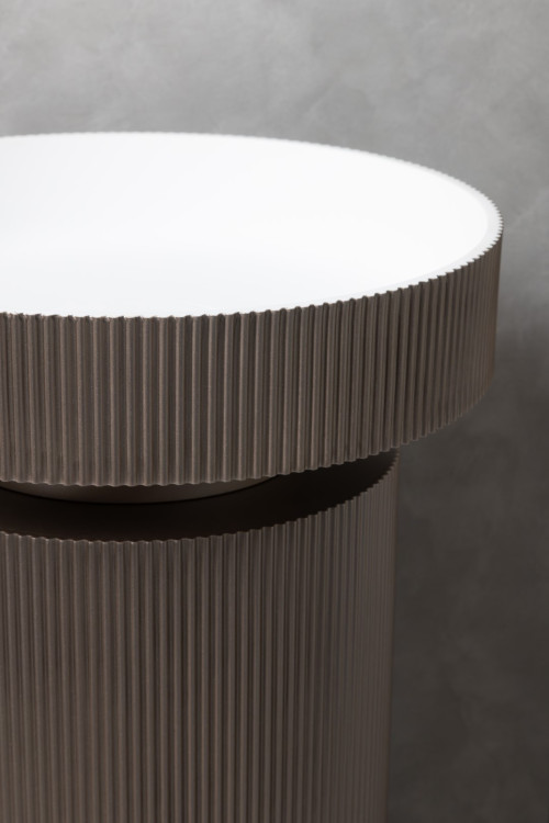 Раковина накладная рифленая SOLE Corian 400*130 DELMAR