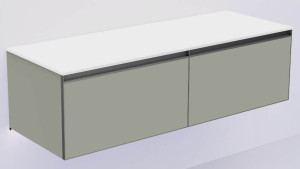 QUATRO 2 140см (70+70) тумба LUNA профиль ANTHRACITE + внутр. подсв.