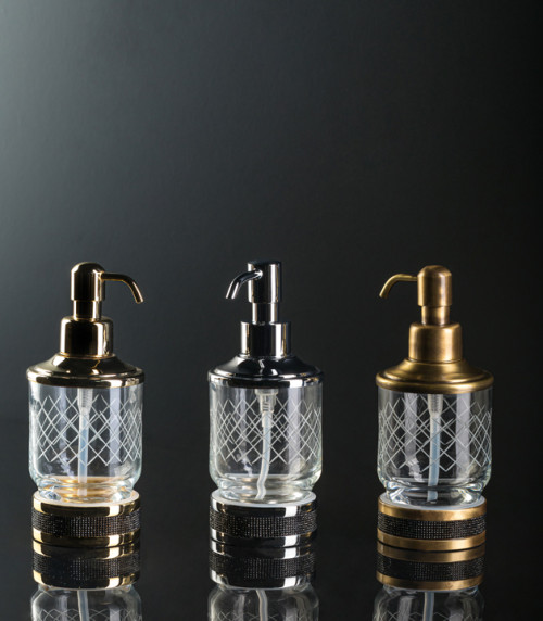 Настольный диспенсер ROYALE CRISTAL BLACK ХРОМ