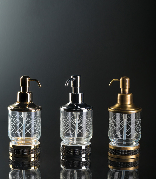 Настольный диспенсер ROYALE CRISTAL BLACK ХРОМ