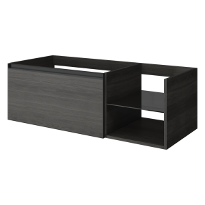 QUATRO 6 120см (80+40) тумба OAK ANTHRACITE профиль ANTHRACITE