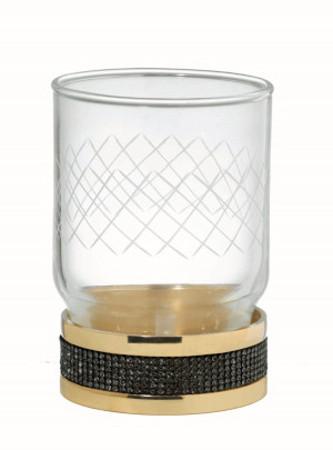 Настольный стакан ROYALE CRISTAL BLACK GOLD
